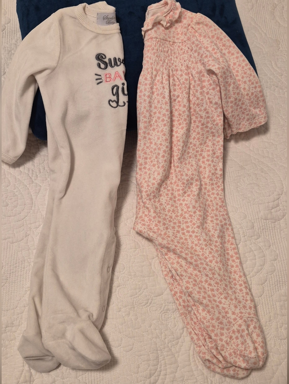 Little Me Pink Floral Ruffle Baby Romper